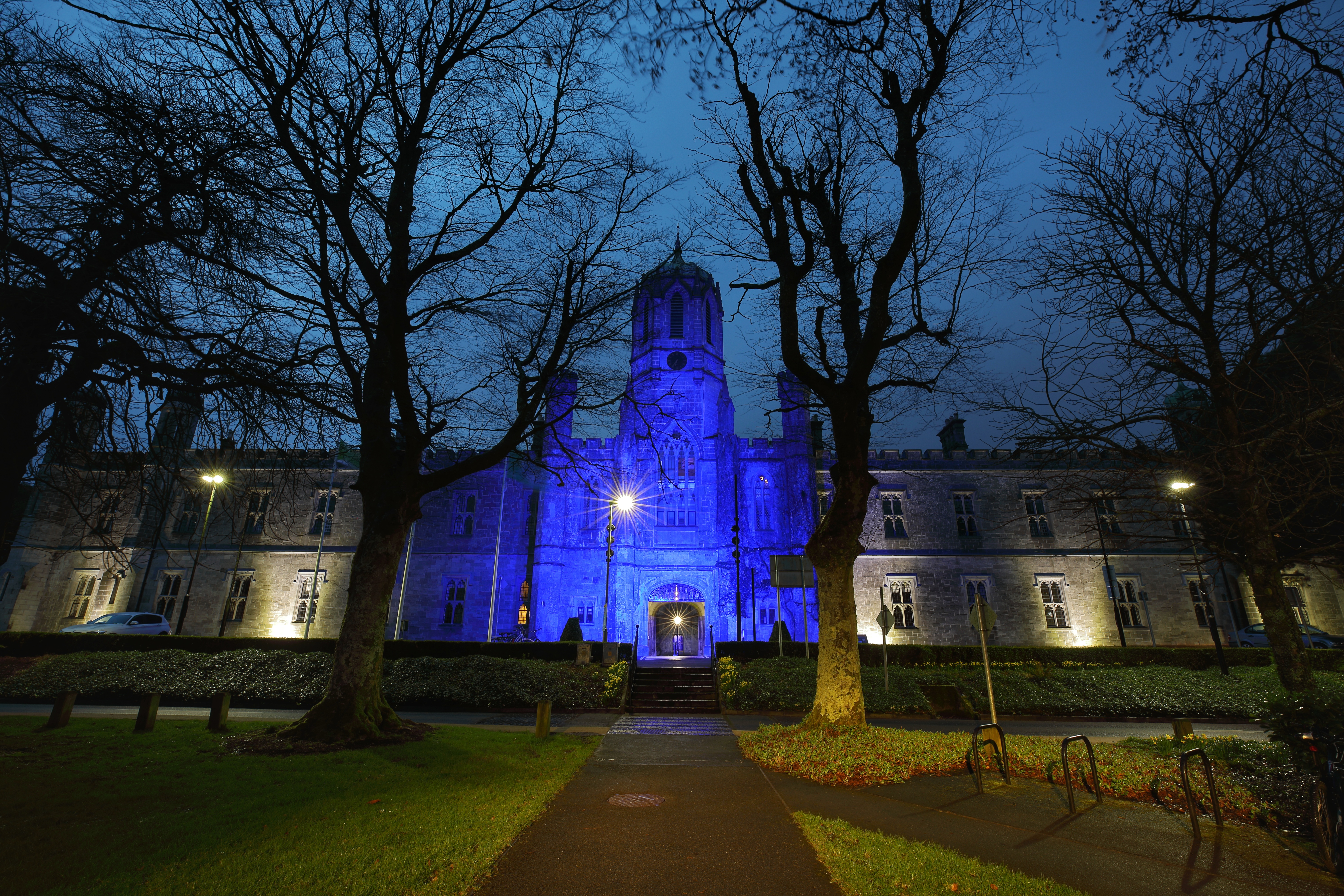 University of
      Galway Quadrangle by night